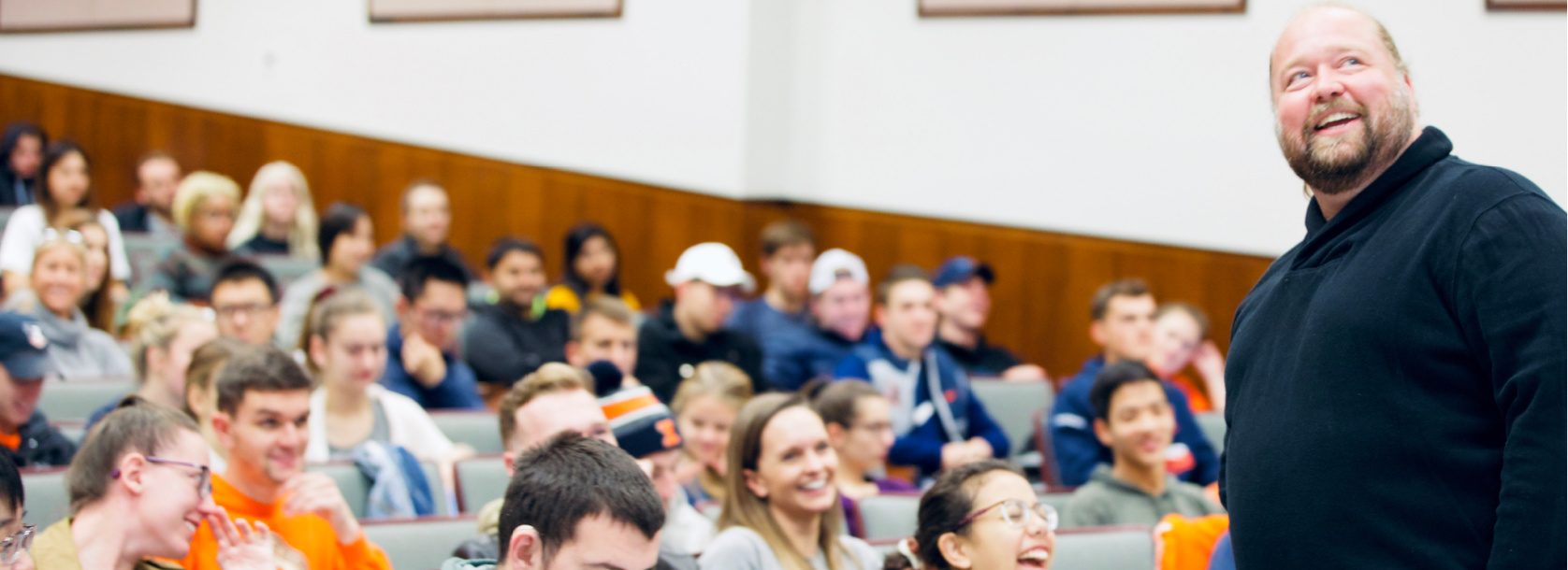 BADM Marketing Header - students attending a lecture